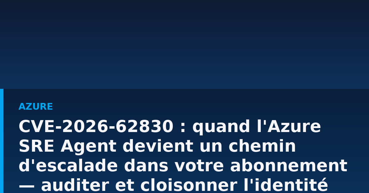 Schéma conceptuel d'un agent autonome relié à une identité managée et à plusieurs ressources d'un abonnement cloud