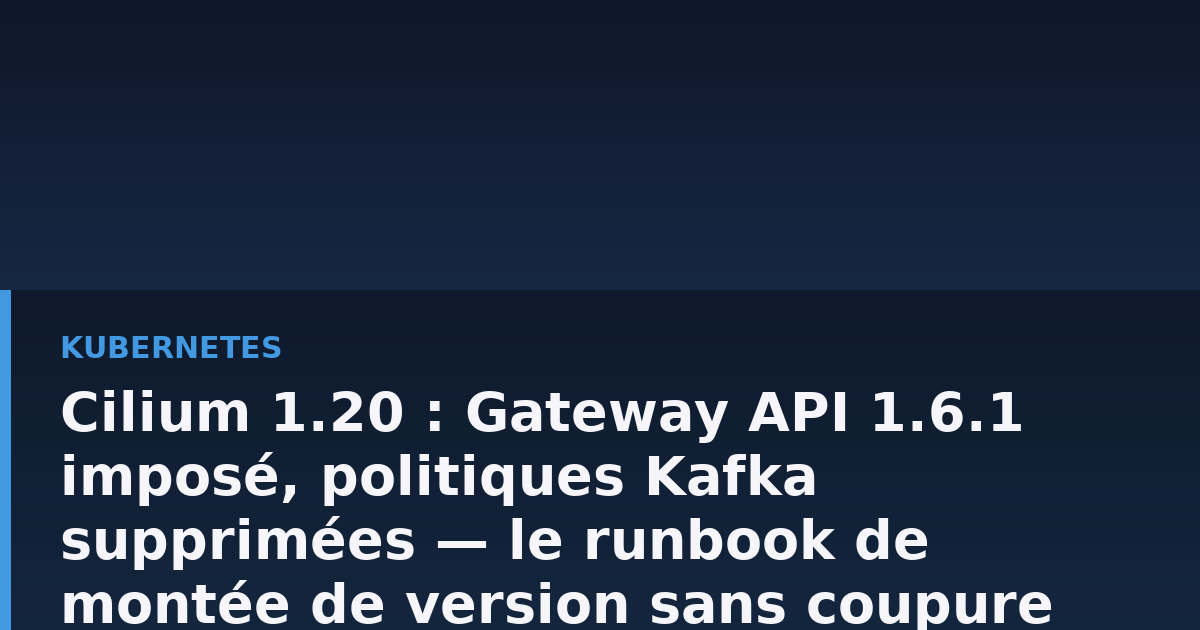 Schéma d'un cluster Kubernetes avec un CNI eBPF et une Gateway partagée déléguant des listeners à plusieurs équipes