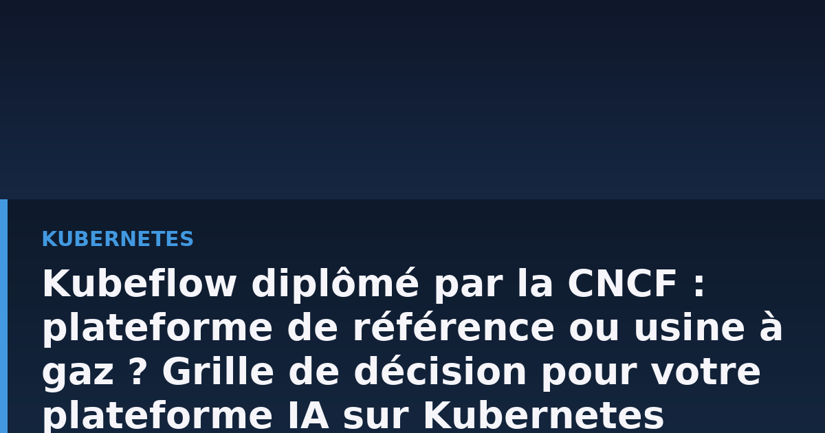 Schéma d'une plateforme MLOps sur Kubernetes reliant pipelines, entraînement distribué et serving de modèles sur des nœuds GPU