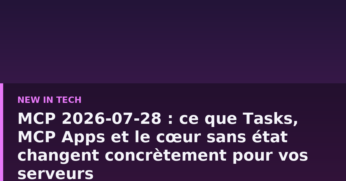 Schéma d'architecture montrant un hôte LLM connecté à plusieurs serveurs MCP sans état derrière un load balancer