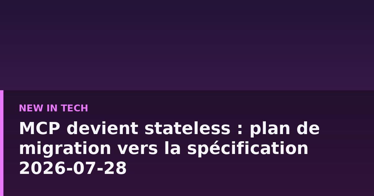 Schéma d'une architecture de serveurs MCP répliqués derrière un load balancer, sans affinité de session