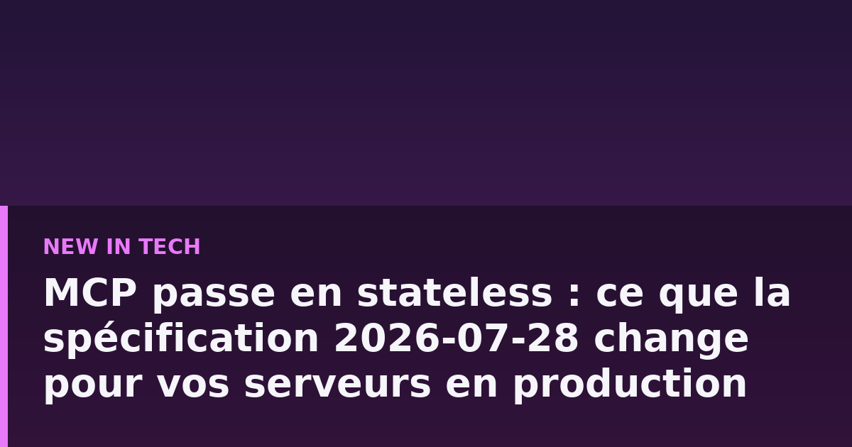 Schéma d'un load balancer distribuant des requêtes MCP indépendantes vers plusieurs instances de serveur sans affinité de session.